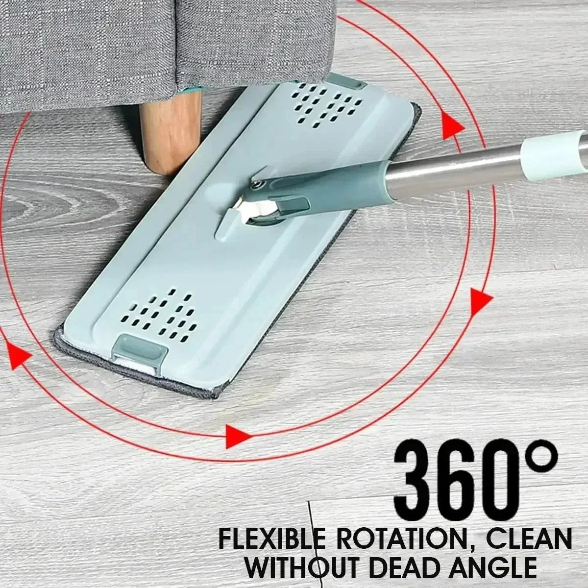 Flat Squeeze Mop with Bucket Hand Free Cleaning Mop