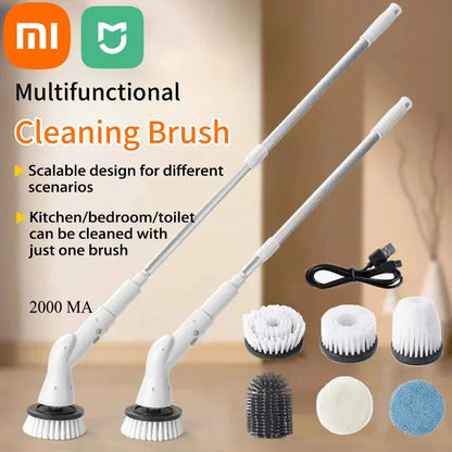 6-in-1 Wireless Electric Rotary Electric Cleaning Brush for kitchen and Bathroom