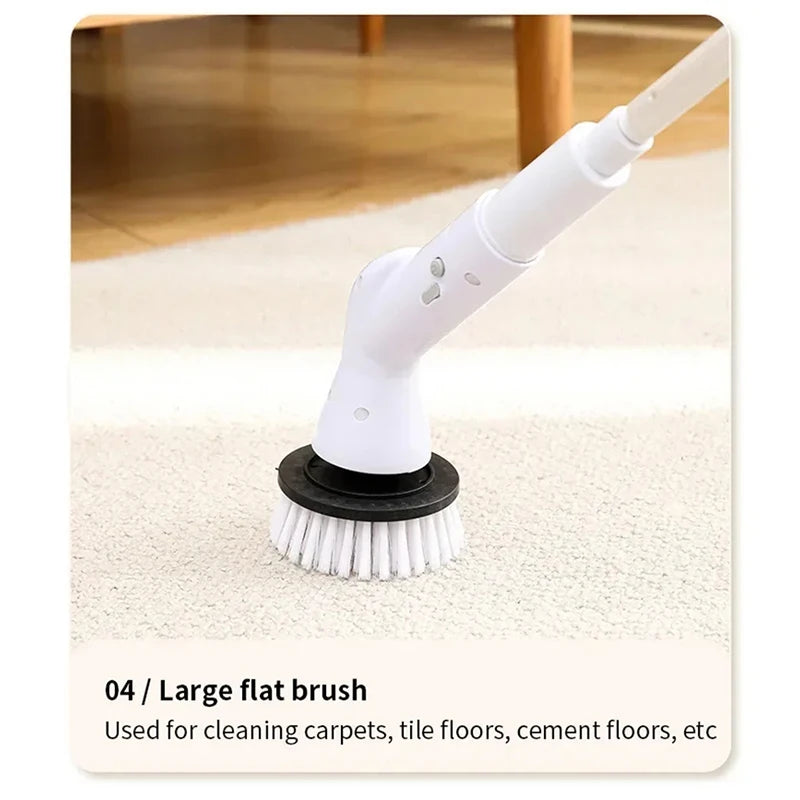 6-in-1 Wireless Electric Rotary Electric Cleaning Brush for kitchen and Bathroom