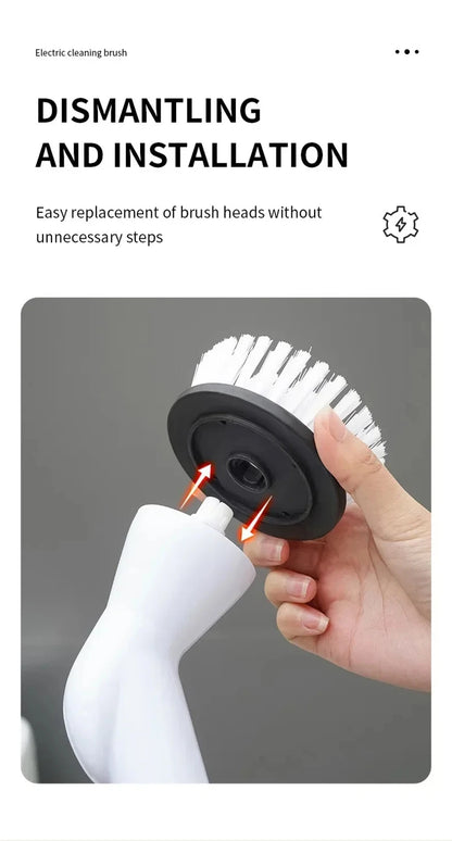 6-in-1 Wireless Electric Rotary Electric Cleaning Brush for kitchen and Bathroom