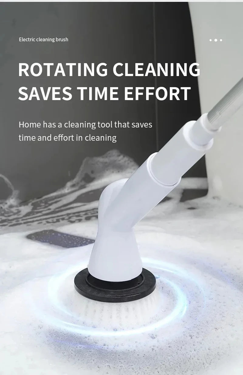 6-in-1 Wireless Electric Rotary Electric Cleaning Brush for kitchen and Bathroom